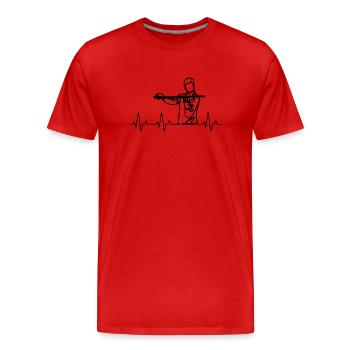 Violon Violoniste Violoniste - T-shirt bio Premium Homme - rouge - Devant - Damien (186cm)