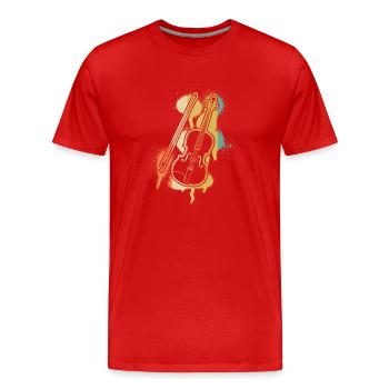 Violon Violoniste Violoniste - T-shirt bio Premium Homme - rouge - Devant - Damien (186cm)
