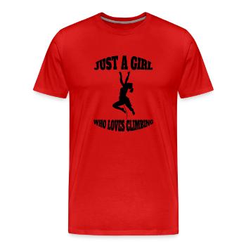 Climber Mountaineering Mountain Mountain Climbing Climbing - Men's Premium Organic T-Shirt - red - Front - Damien (186cm)