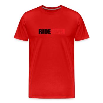 Rouler Gravier - T-shirt bio Premium Homme - rouge - Devant - Damien (186cm)