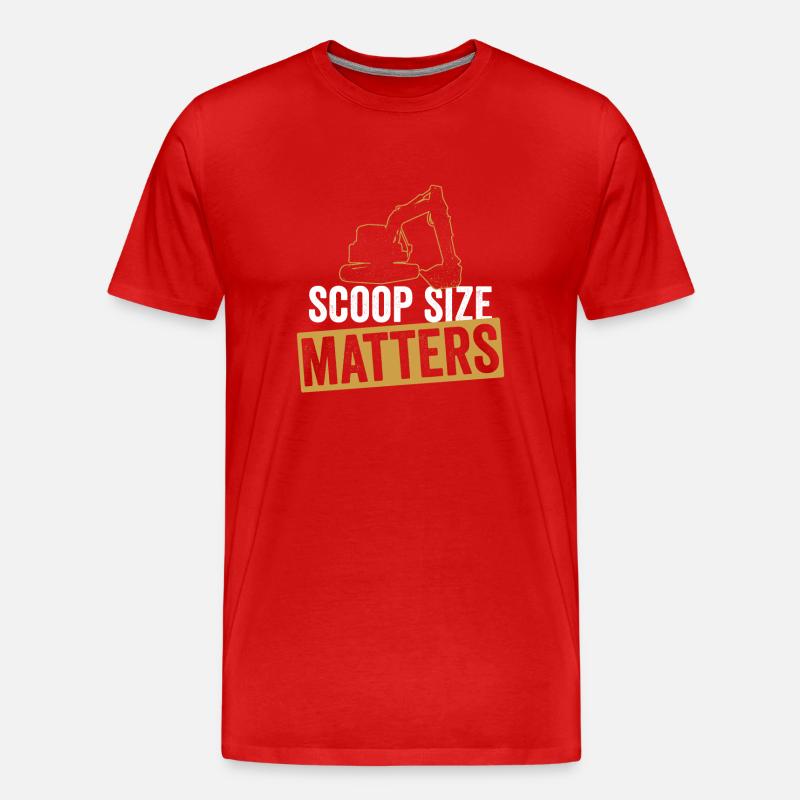 Baggerfahrer Bagger Sandbagger - Männer Premium Bio T-Shirt - Rot