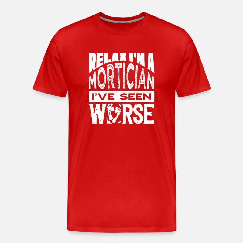 Leichenhalter, Undertaker, Bestattungsunternehmen - Männer Premium Bio T-Shirt - Rot
