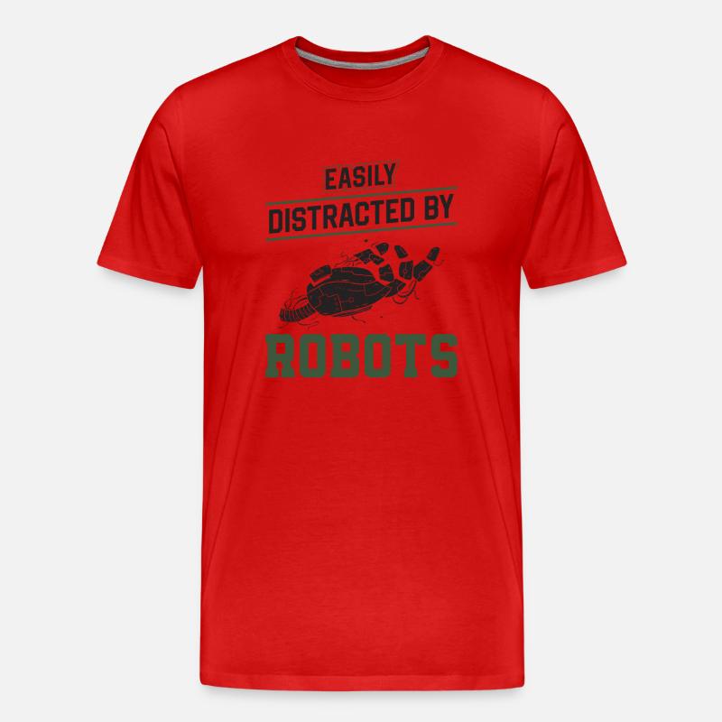 Robot Robotics Engineer Easily - Men's Premium Organic T-Shirt - red
