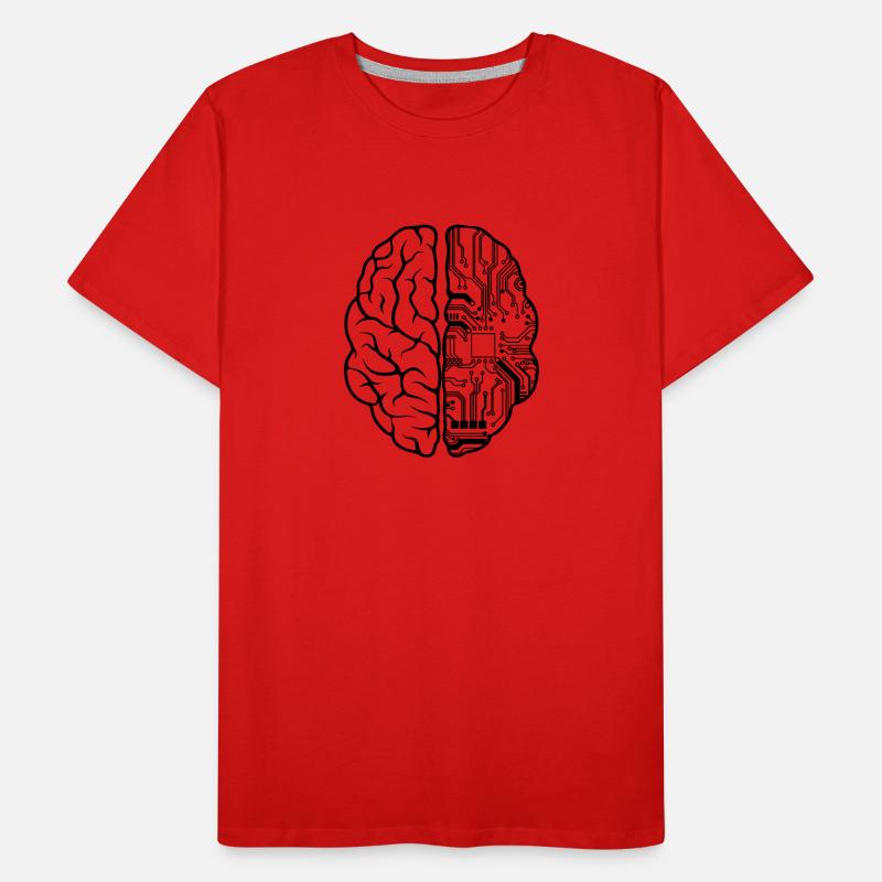 Programmer Coder - Developer Programming Brain Fun Men's Premium Organic T-Shirt