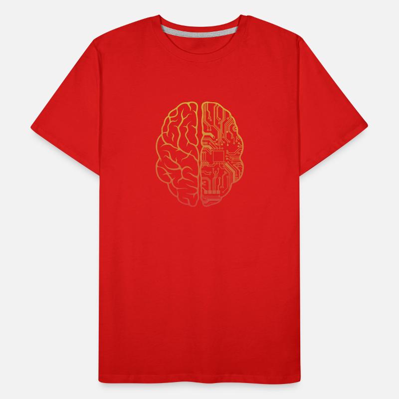 Programmierer Coding - Entwickler Programmieren Gehirn Männer Premium Bio T-Shirt