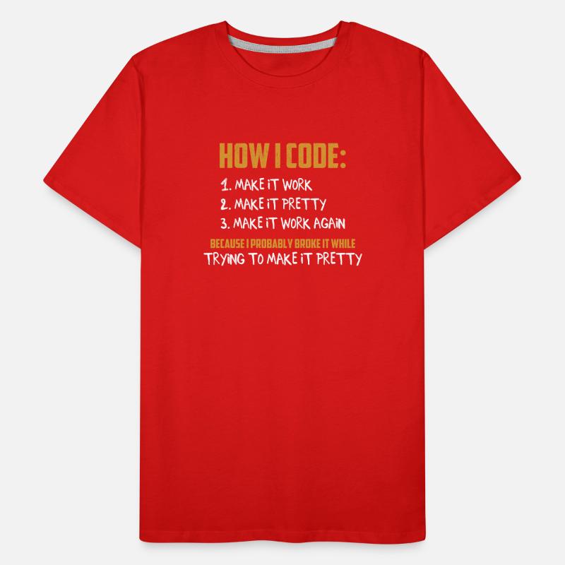 Programmierer Coder - Programmierprogrammierung für Entwickler Männer Premium Bio T-Shirt