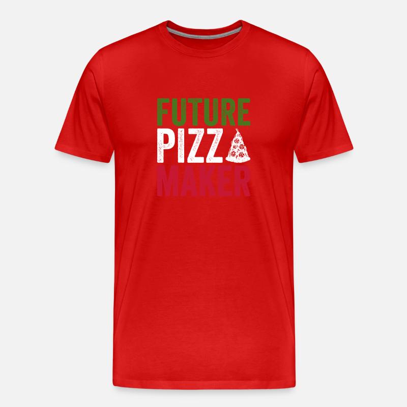 Pizza Future pizzabäcker Angehender Pizzaexperte - Männer Premium Bio T-Shirt - Rot
