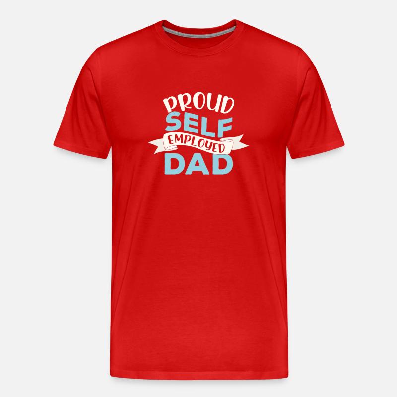 Stolzer Selbständiger Vater Selbstständig - Männer Premium Bio T-Shirt - Rot