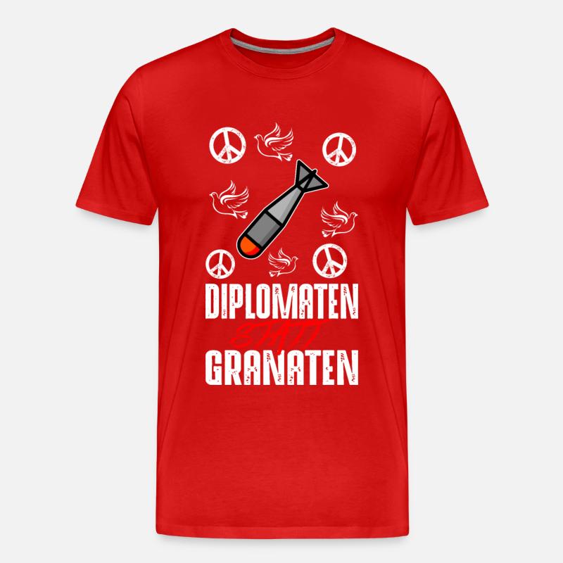 NO WAR - Männer Premium Bio T-Shirt - Rot