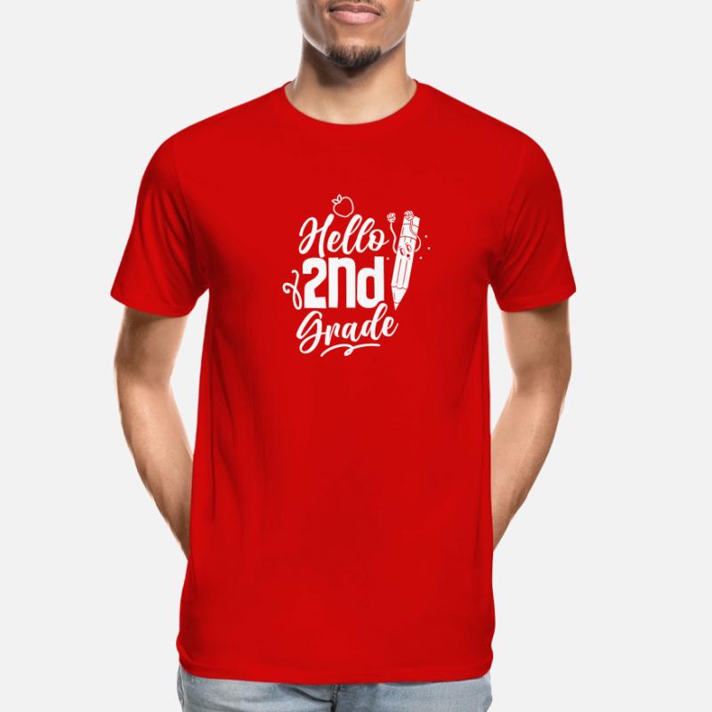 Hello 2nd Class Second Grader Second Class Men's Premium Organic T-Shirt