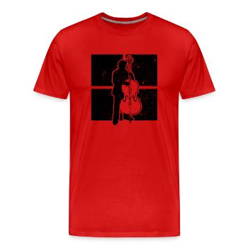 Double bass Double bass player Double bass player - Men's Premium Organic T-Shirt - red - Front - Damien (186cm)