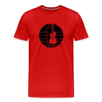Contrebasse Contrebassiste Contrebassiste - T-shirt bio Premium Homme - rouge - Devant - Damien (186cm)