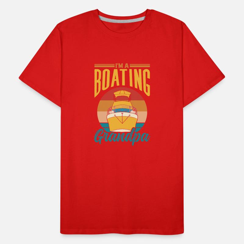 Ich Bin Ein Bootfahrender Opa Bootfahren Boot Männer Premium Bio T-Shirt