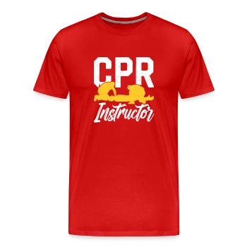 Erste Hilfe Kurs Leiter Sofortmaßnahmen Lehrer - Männer Premium Bio T-Shirt - Rot - Vorne - Damien (186cm)