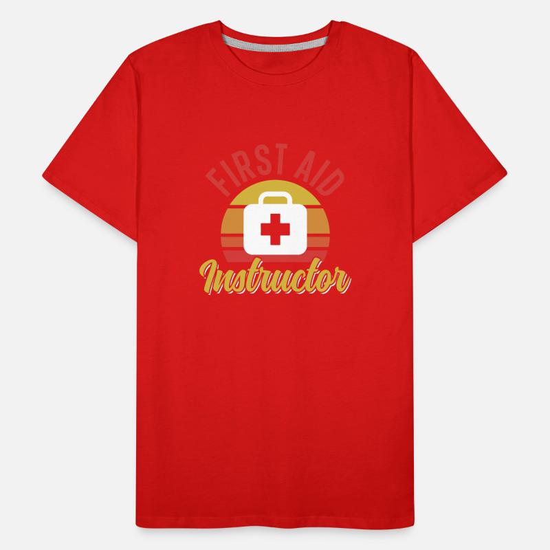 First Aid Instructor Trainer Course Teacher Men's Premium Organic T-Shirt