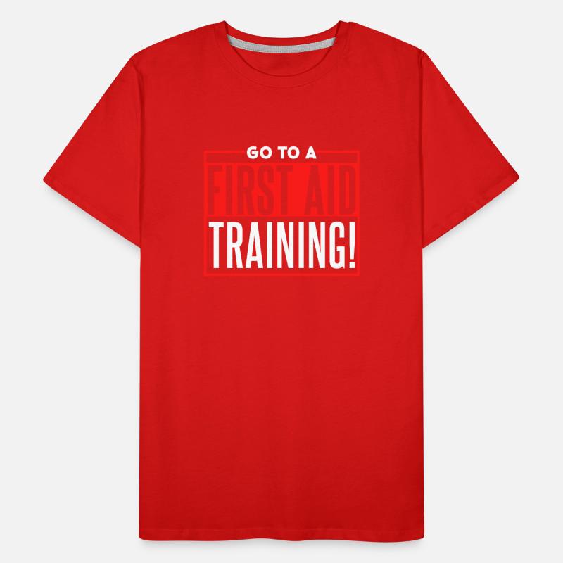 Take part in a first aid course instructor Men's Premium Organic T-Shirt