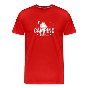 Camping Tribe Urlaub Freiheit Lagerfeuer - Männer Premium Bio T-Shirt - Rot - Vorne - Damien (186cm)