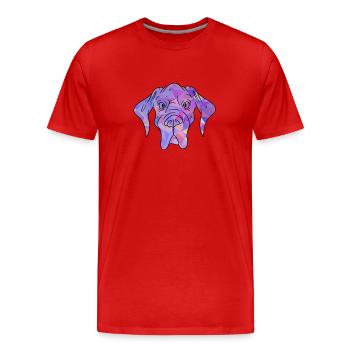 Dogue allemand - T-shirt bio Premium Homme - rouge - Devant - Damien (186cm)