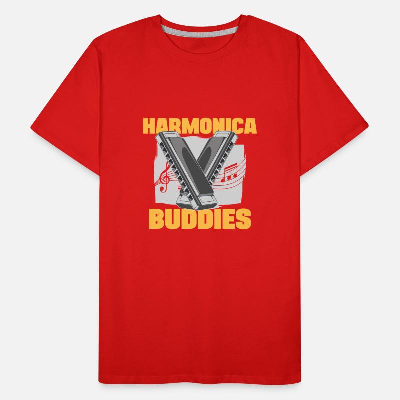 Harmonica Buddies Harmonicist Gift Idea Männer Premium Bio T-Shirt