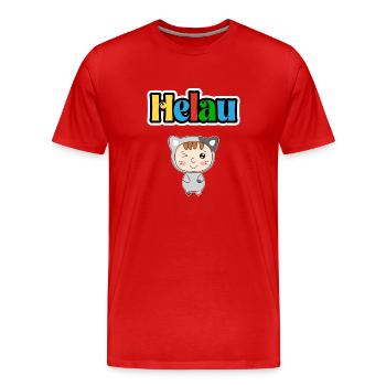 Doux animal de carnaval, Meenz Helau, fête - T-shirt bio Premium Homme - rouge - Devant - Damien (186cm)