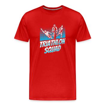 Triathlon Équipe Triathlon Triathlète Triathlète - T-shirt bio Premium Homme - rouge - Devant - Damien (186cm)