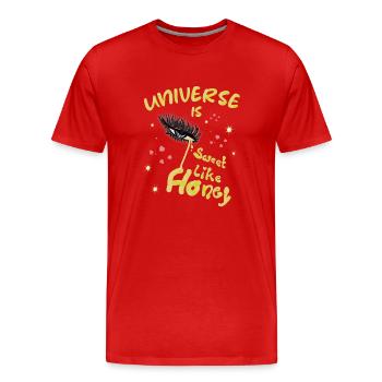 SÜSS - Honig - Männer Premium Bio T-Shirt - Rot - Vorne - Damien (186cm)