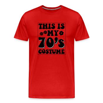 Né dans les années 70 cadeau d’anniversaire des années 1970 - T-shirt bio Premium Homme - rouge - Devant - Damien (186cm)