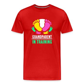Großeltern In Ausbildung Schwanger Süß Erstes Mal - Männer Premium Bio T-Shirt - Rot - Vorne - Damien (186cm)