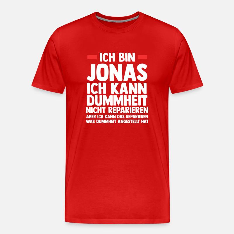 Jonas - Männer Premium Bio T-Shirt - Rot