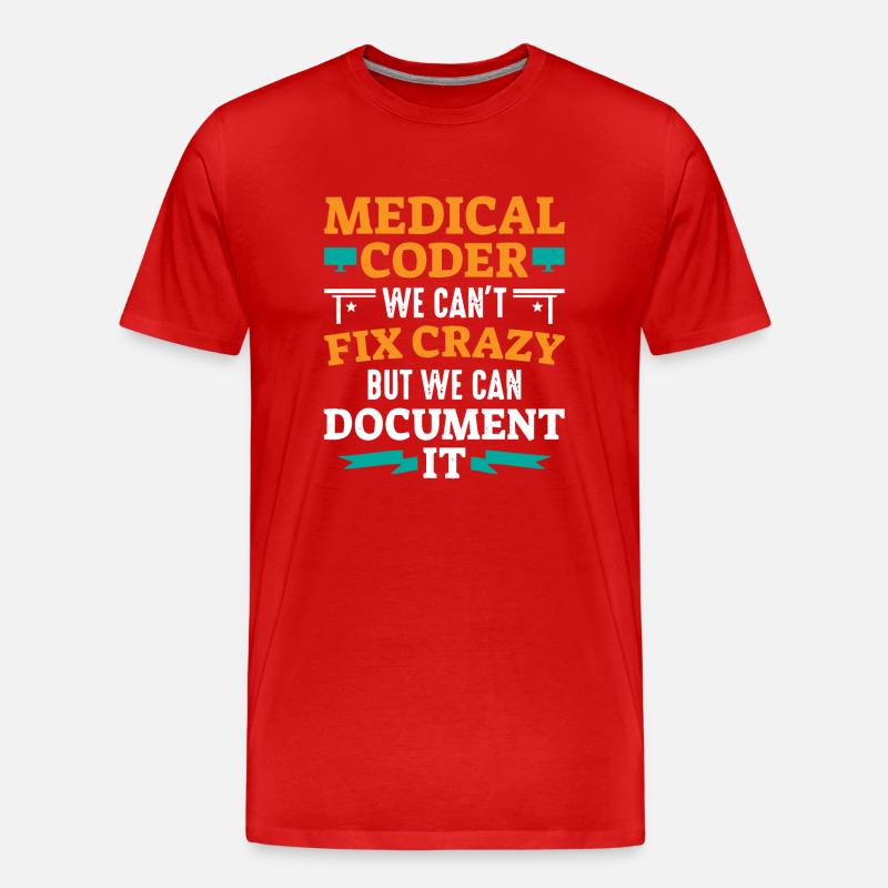 Medical encoder, programmer - Men's Premium Organic T-Shirt - red