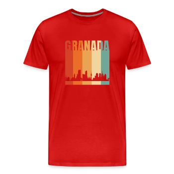 Grenade - T-shirt bio Premium Homme - rouge - Devant - Damien (186cm)