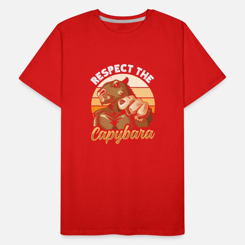 Respect The Capybara Männer Premium Bio T-Shirt