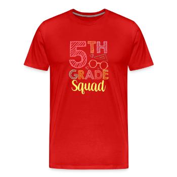 5 Class Team Fifth Grade School - Men's Premium Organic T-Shirt - red - Front - Damien (186cm)