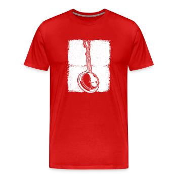Banjo Banjospieler Banjoist - Männer Premium Bio T-Shirt - Rot - Vorne - Damien (186cm)