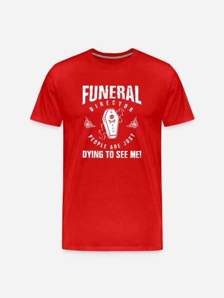 Funeral Homes, Funeral Homes - Men's Premium Organic T-Shirt - red