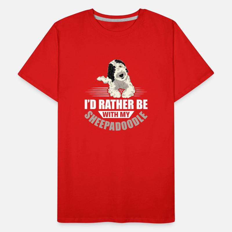Sheepadoodle Doodle Hund Männer Premium Bio T-Shirt