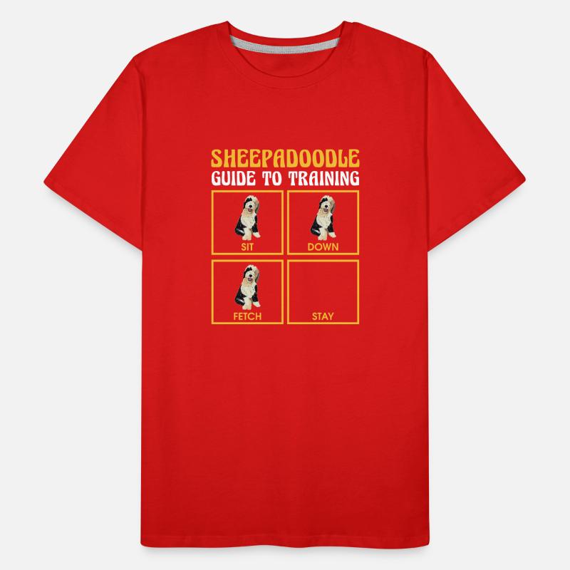 Sheepadoodle Doodle Hund Männer Premium Bio T-Shirt