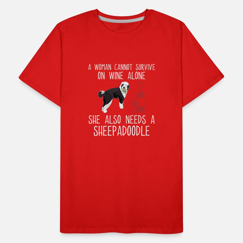 Sheepadoodle Doodle Dog T-shirt bio Premium Homme