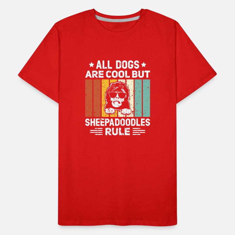 Sheepadoodle Doodle Dog T-shirt bio Premium Homme
