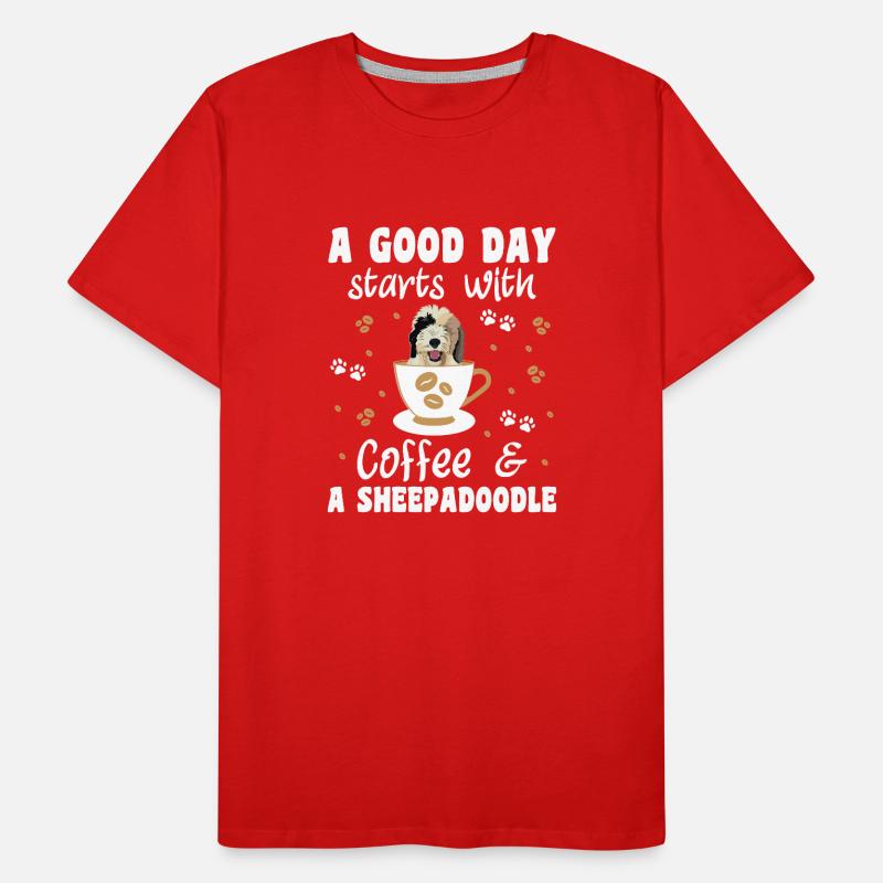 Sheepadoodle Doodle Hund Männer Premium Bio T-Shirt