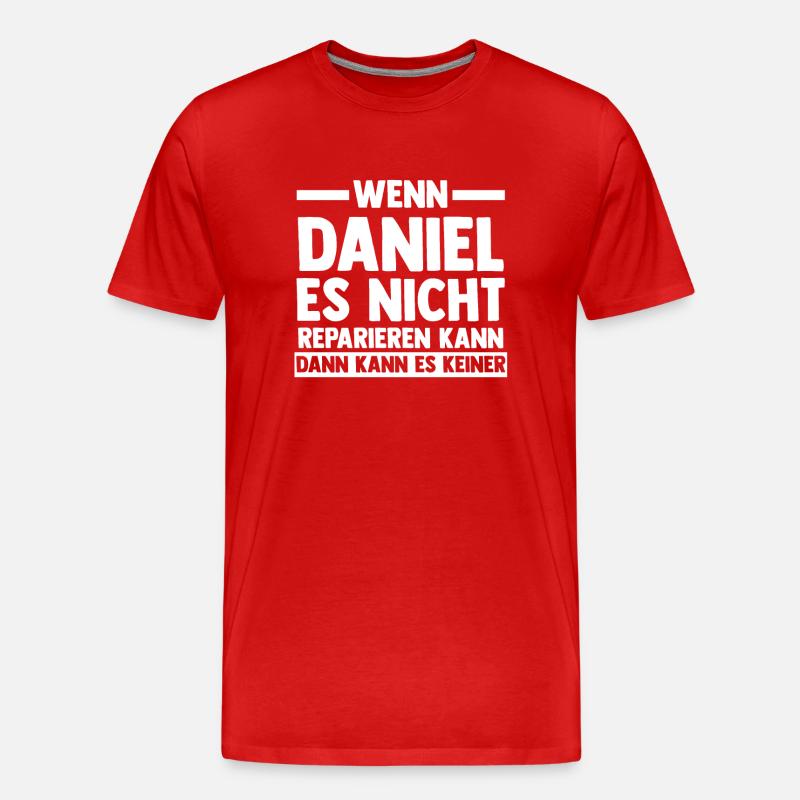 Daniel - Männer Premium Bio T-Shirt - Rot