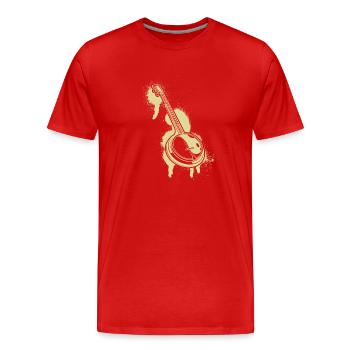 Banjo Banjo joueur Banjoïste - T-shirt bio Premium Homme - rouge - Devant - Damien (186cm)
