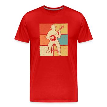 Banjo Banjo joueur Banjoïste - T-shirt bio Premium Homme - rouge - Devant - Damien (186cm)