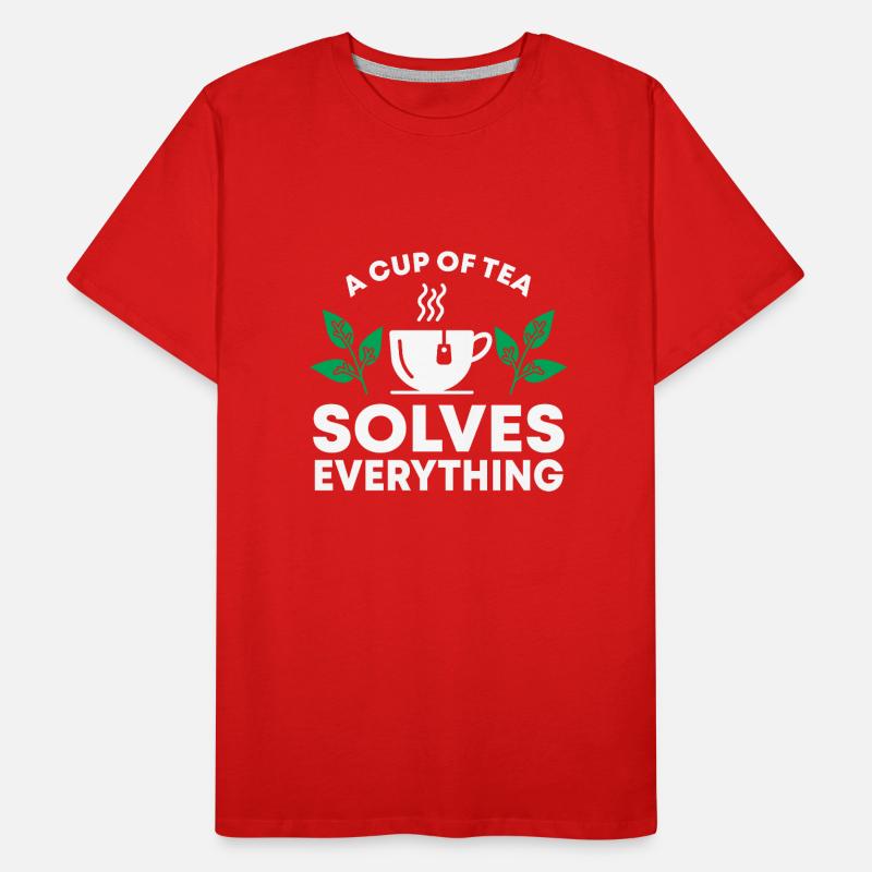 Tea Drinker Gift Cup Tea Lover T-shirt bio Premium Homme