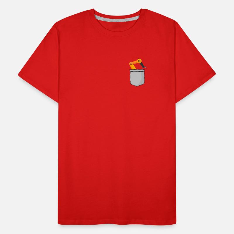 Robot Robotics Engineer Pocket Männer Premium Bio T-Shirt