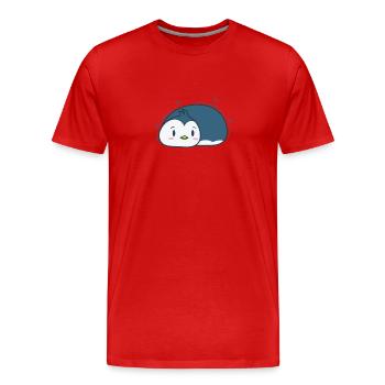 Un pingouin blottit un animal de l’Antarctique - T-shirt bio Premium Homme - rouge - Devant - Damien (186cm)