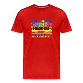 Pride Month | LGBTQ-| Gay Pride - Männer Premium Bio T-Shirt - Rot - Vorne - Damien (186cm)