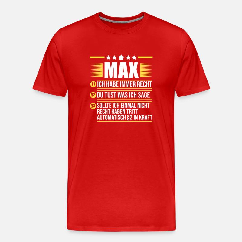Max - Männer Premium Bio T-Shirt - Rot