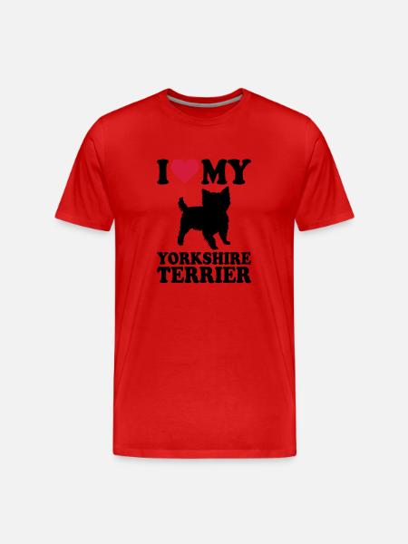 Yorkshire Terrier - Men's Premium Organic T-Shirt - red