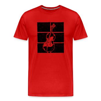 Cello cello player cellist - Men's Premium Organic T-Shirt - red - Front - Damien (186cm)